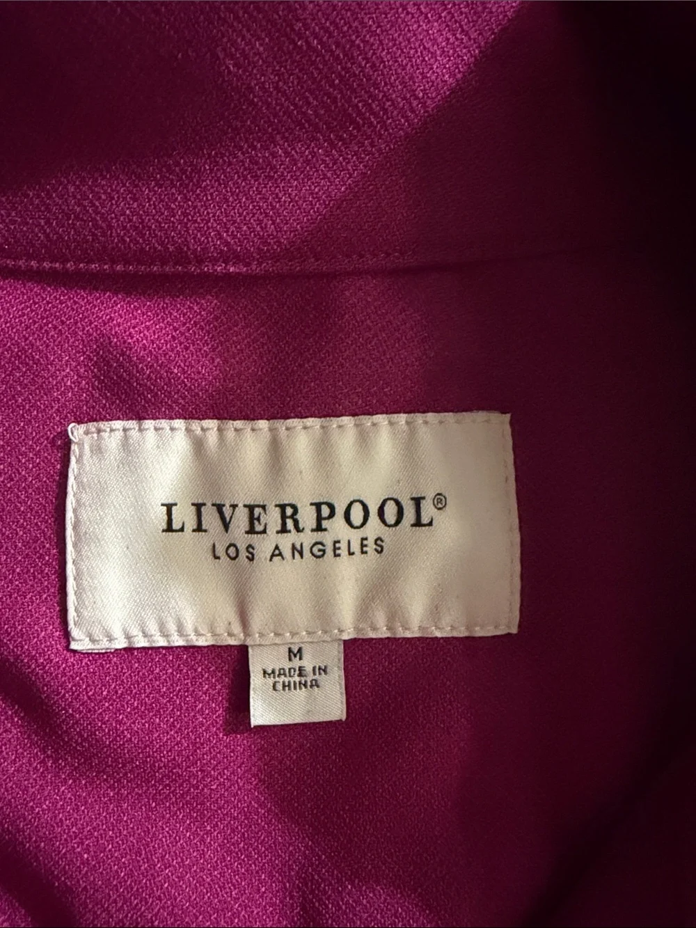 Liverpool Fuchsia Kiss Utility Jacket Size Medium